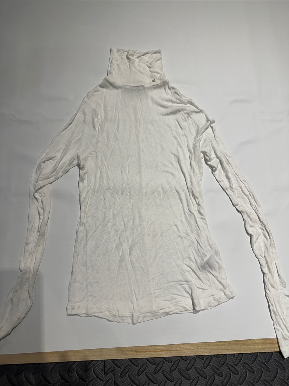 Anine Bing White Turtleneck Long-Sleeve Tee